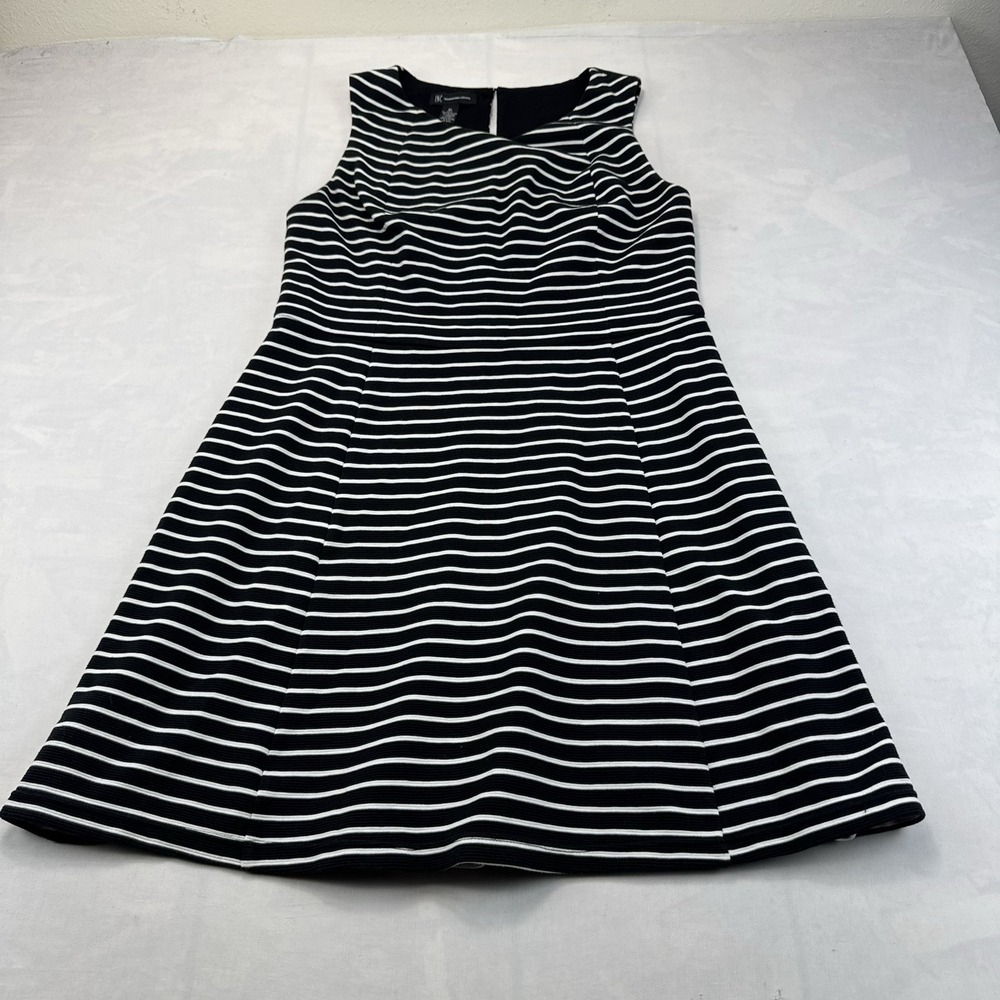 INC International Concepts Women's XL Black White Stripe A Line Dress